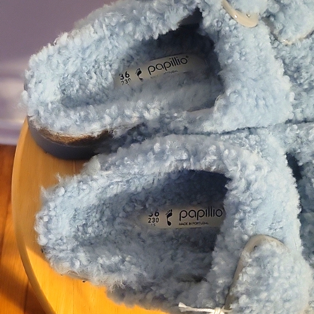 Birkenstock Papillio Arizona Teddy Shearling Big Buckle Sandals - Picture 2 of 6
